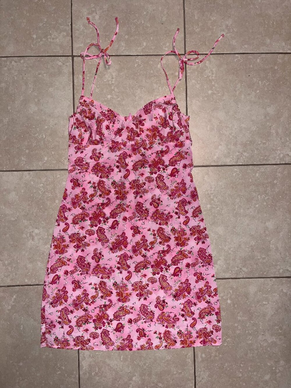 Eye Candy Brand Pink Paisley Dress- Size Small